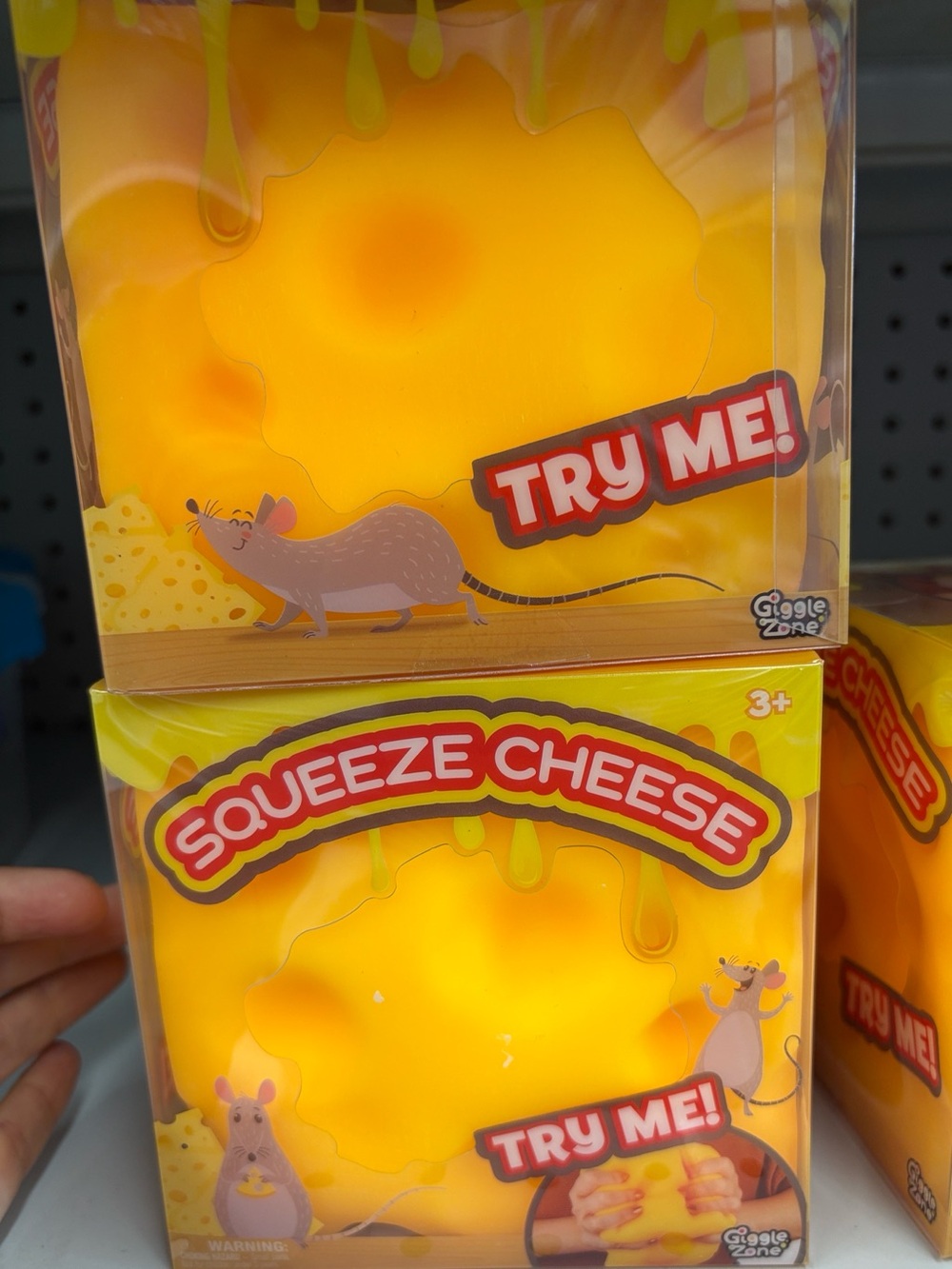Squeeze Cheese Sensory Toy - Bright Yellow